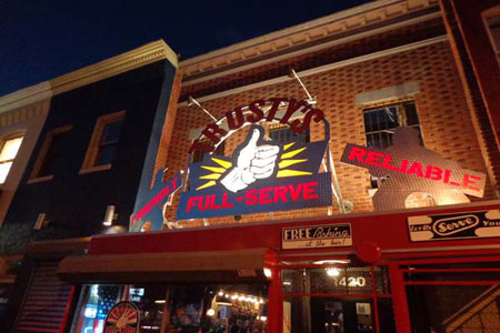 Trusty's Full-Serve Bar Friendly and Reliable Exterior